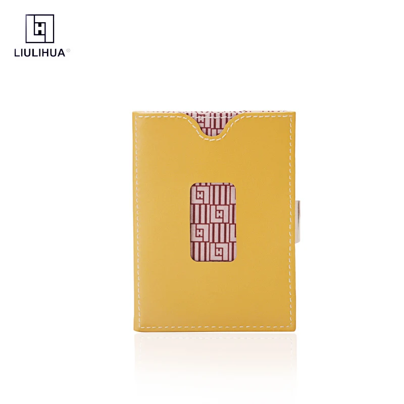 Модный кожаный дизайнерский кошелек LIULIHUA для кредитных карт с пряжкой из