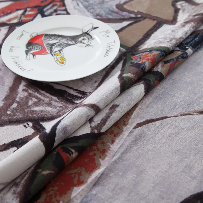 Classic Table Cloth Abstract Figure Individuality Rectangular tablecloth Home Dining Decoration Cotton Linen table cover | Дом и сад