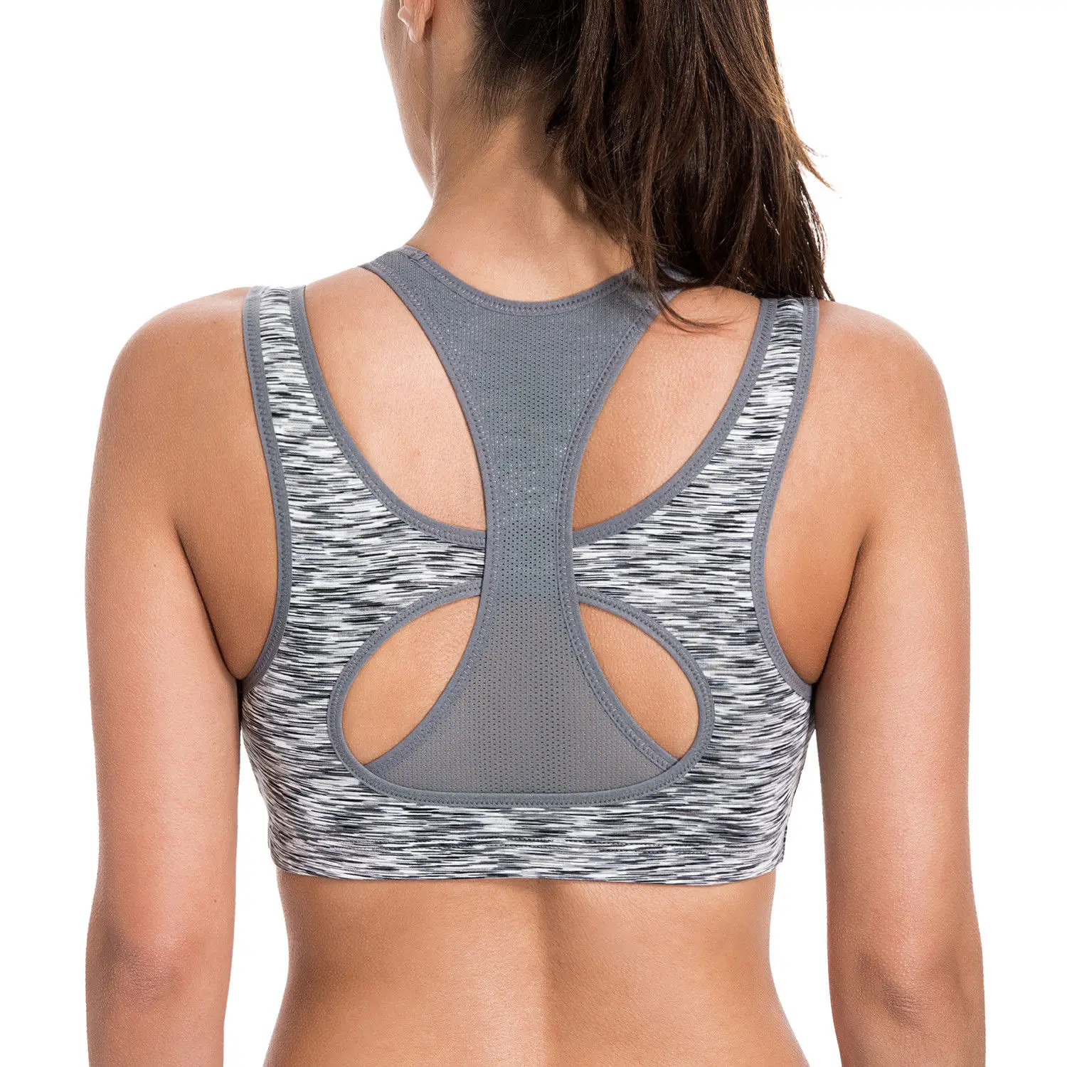 Женский ударопрочный двухслойный спортивный бюстгальтер без косточек с мягкой