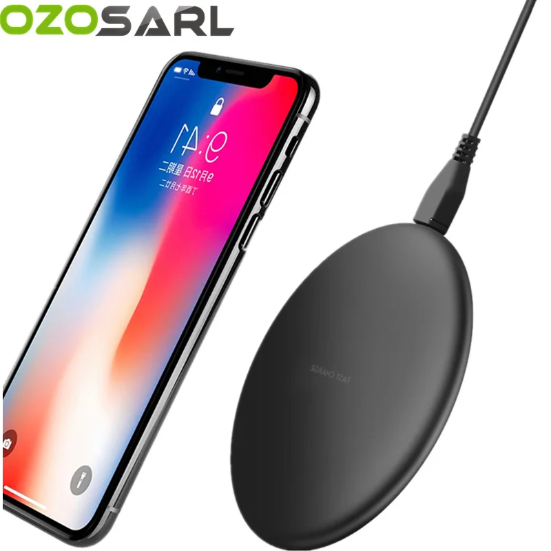Беспроводное зарядное устройство Qi для iPhone Xs XR X 8 Plus быстрая Беспроводная зарядка