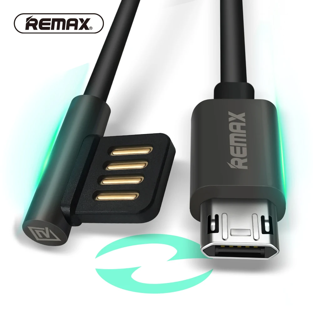 Remax Micro USB кабель 90 градусов L Тип Быстрая зарядка Android для передачи данных