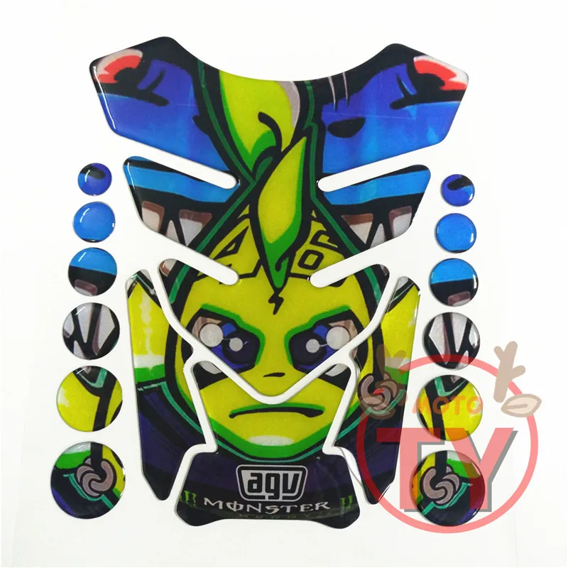 3D Motorcycle For KTM 1290 390 SUPERDUKE ADVENTURE supreme sticker Raised Fuel Tank Pad Fish Bone Protector Decal Pad Filler GS - Цвет: Синий