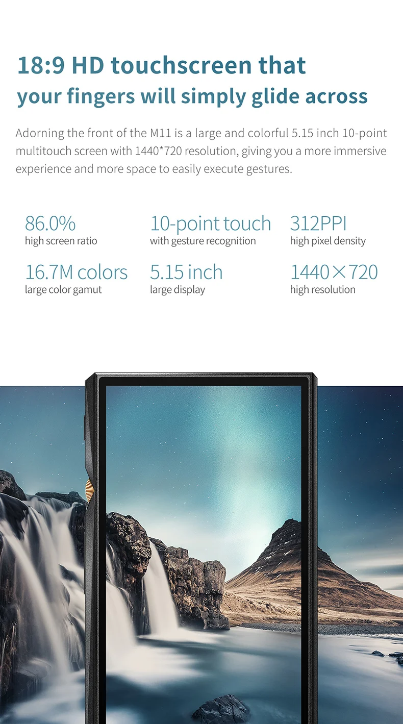 FiiO Android M11 HIFI музыкальный mp3-плеер сбалансированный выход/Поддержка wifi/Air Play/Spotify Bluetooth aptx-HD/LDAC DSDUSB DAC