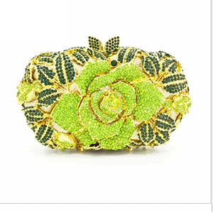 Модные женские вечерние сумки клатчи с цветами через плечо цепочкой Роскошные