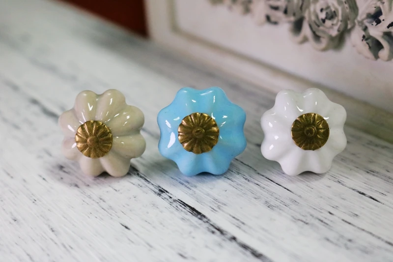 1 шт. симпатичная детская комната белая черная керамическая дверная ручка шкаф