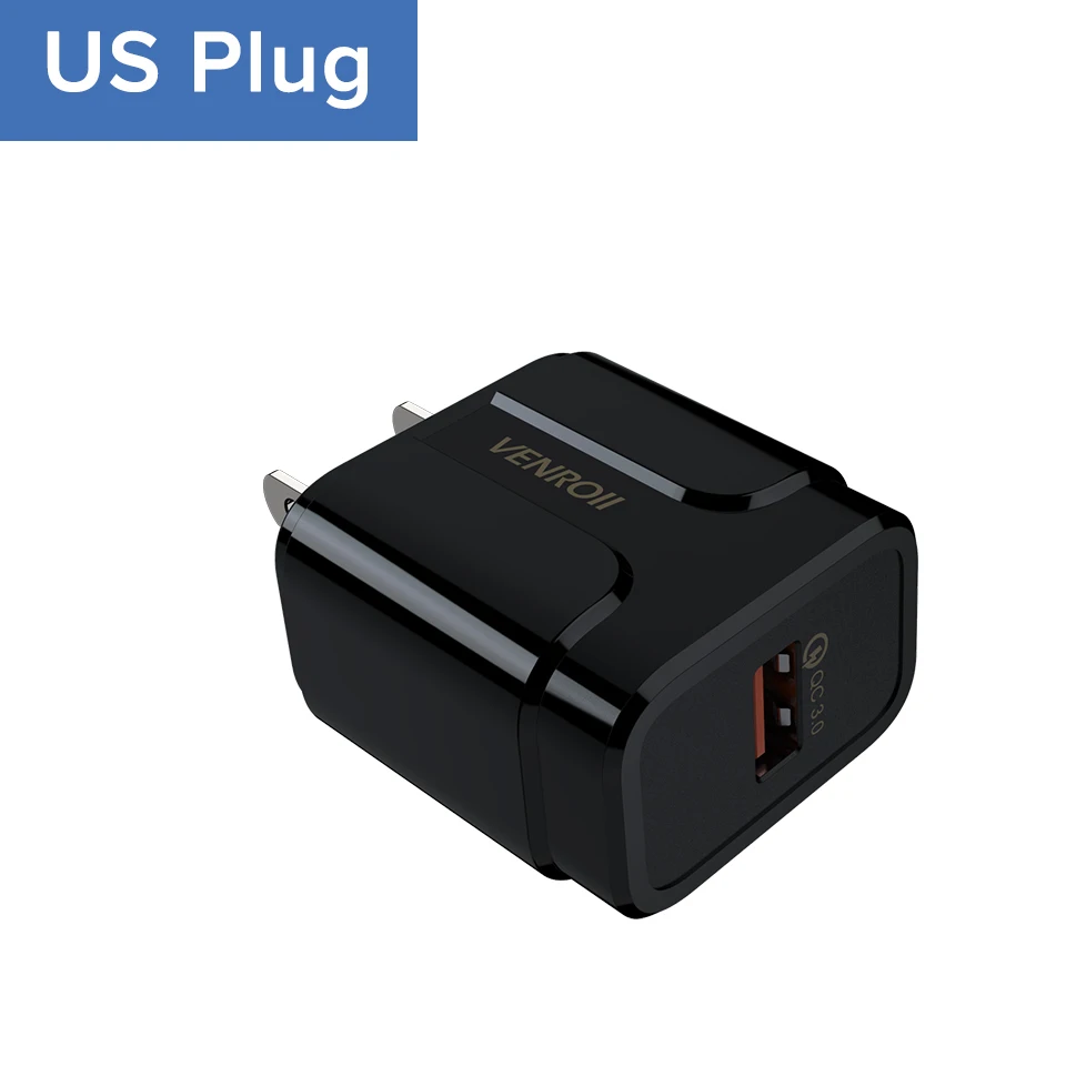 Black US Универсальное зарядное устройство USB 5 в 3 А для планшета, сотового телефона, настенное зарядное устройство для samsung, huawei, Xiaomi, Oneplus QC3.0, адаптер для мобильного телефона - Тип штекера: Black US