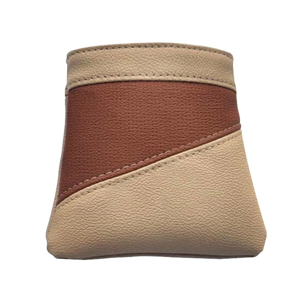 Beige Brown Искусственная кожа автомобильный воздушный выход телефон Карманный чехол висячая сумка для хранения Органайзер вентиляционное отверстие сумка для хранения - Название цвета: Beige Brown