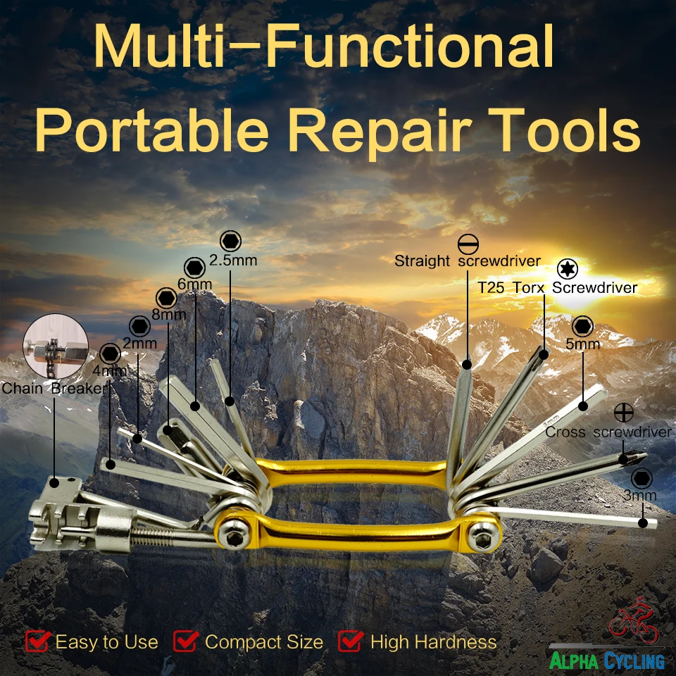 Набор инструментов для ремонта велосипедной цепи 11 в 1 100% новый случайные