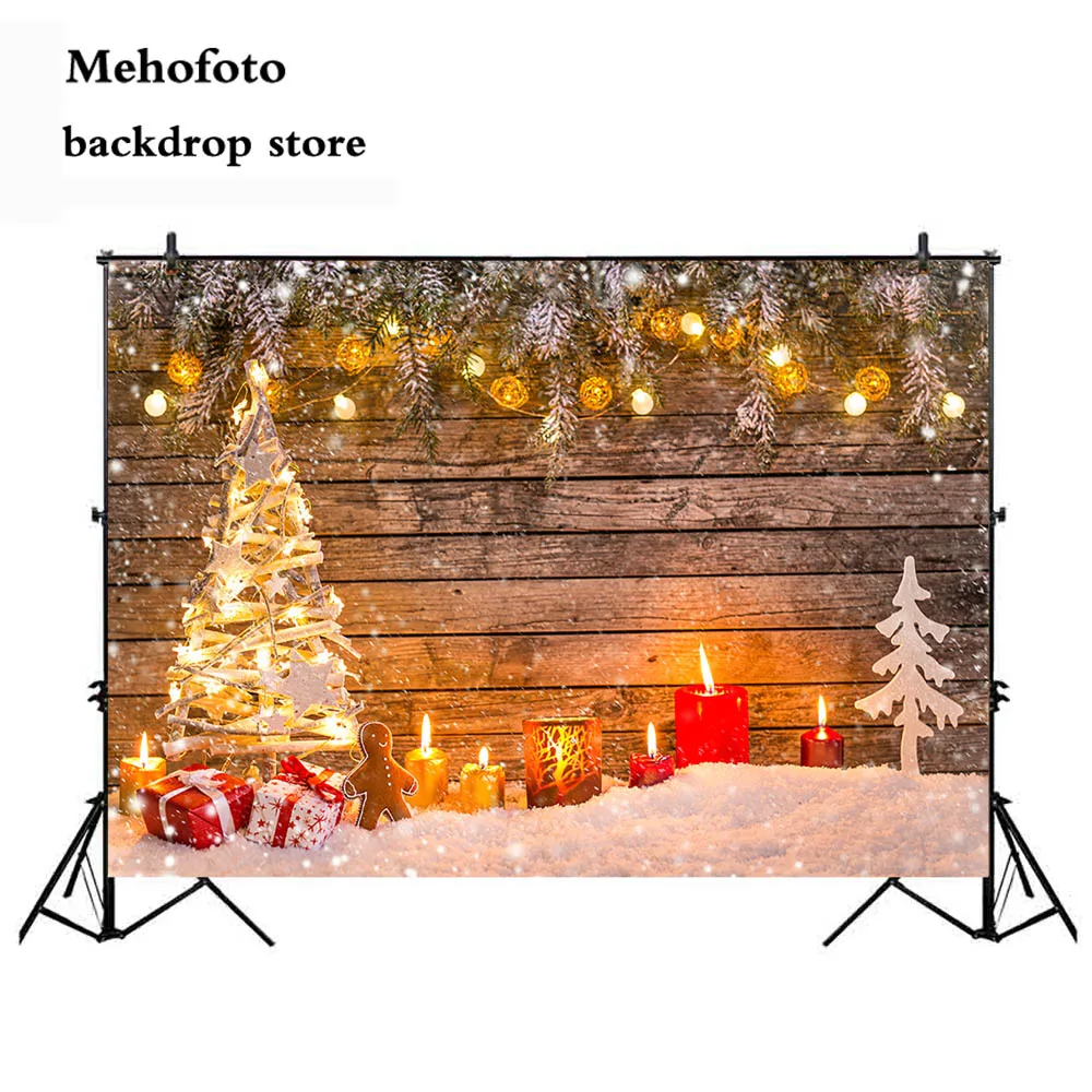 Фон для фотосъемки Mehofoto с изображением деревянного пола Рождественский фон