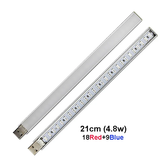 4.8W only Bulb RAYWAY USB СВЕТОДИОДНЫЙ светильник в виде цветов, 5 в постоянного тока, красный, синий, фитолампа, полный спектр, светодиодный светильник для выращивания, лампа с таймером, режимы, зажим, гибкая гусиная шея - Испускаемый цвет: 4.8W only Bulb