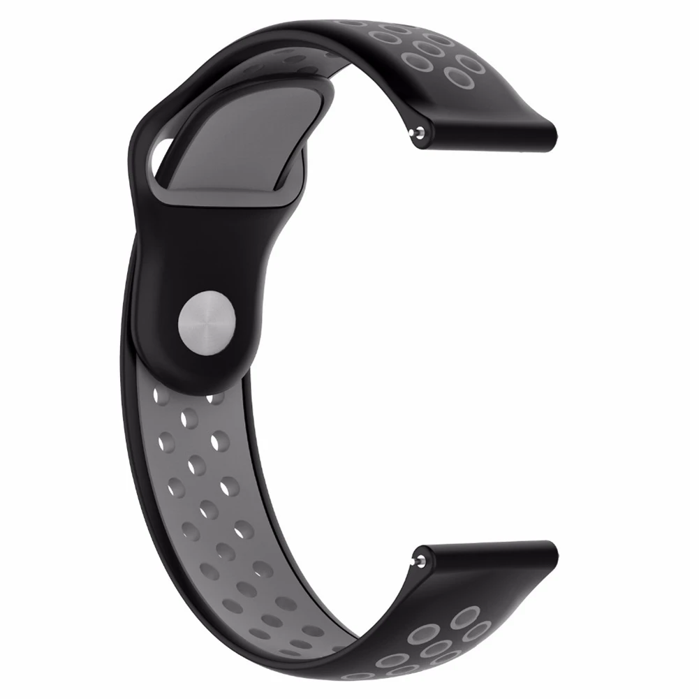 black grey HANGRUI сменный силиконовый ремешок для Xiaomi Huami Amazfit Pace умный Браслет спортивный ремешок для Amazfit Stratos 2 ремень - Цвет: black grey