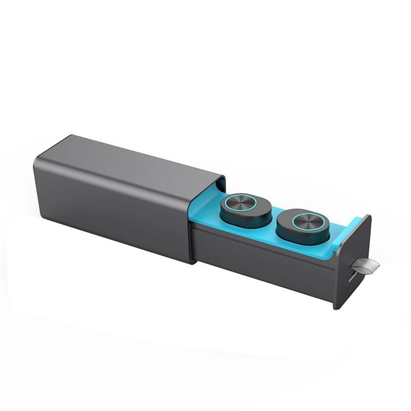 Bluenin True Беспроводной наушники спорта Bluetooth V4.2 вкладыши лучший в ухо Беспроводные наушники с зарядный чехол для huawei p9 lite - Цвет: blue