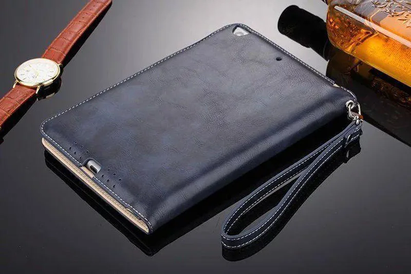 Роскошный кожаный чехол для ipad Air 1 Air 2 с держателем на руку, чехол для бизнес-книги для Apple ipad, умный защитный чехол