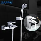 GAPPO смеситель для ванной комнаты, система для душа, настенный смеситель для ванны, смеситель для раковины, хромированный смеситель для ванной комнаты, смеситель для раковины
