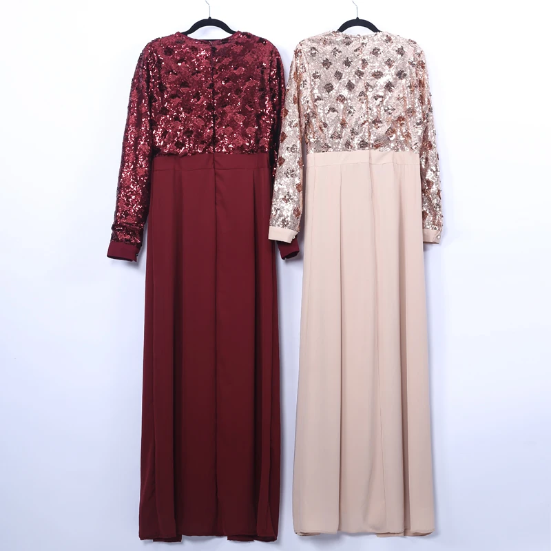 Sequin Vestidos Абая для мусульман, Дубай Арабский пакистанский хиджаб платье для женщин турецкие платья кафтан Elbise Eid халат Musulmane