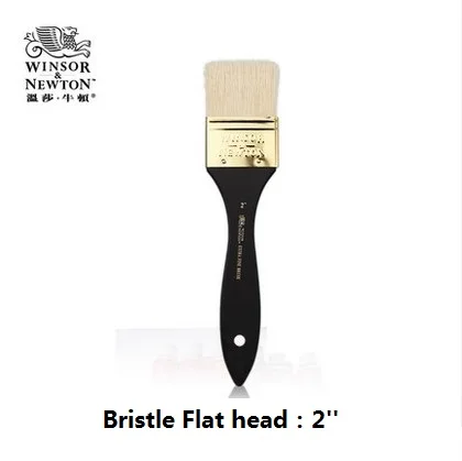 Flat head 2 WINSOR& NEWTON щетиной Экстра тонкие масло и кисти для акриловых красок художника специальные кисти дерево - Цвет: Flat head 2