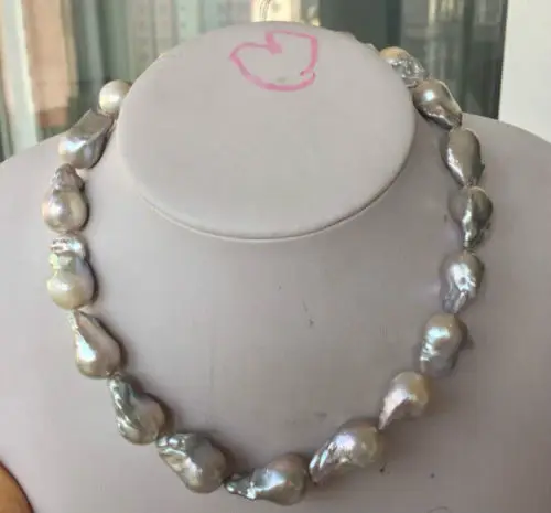 Ожерелье из жемчуга барокко 18 дюймов 20 23 мм|pearl ball necklace|pearl and crystal earringsnecklace name |