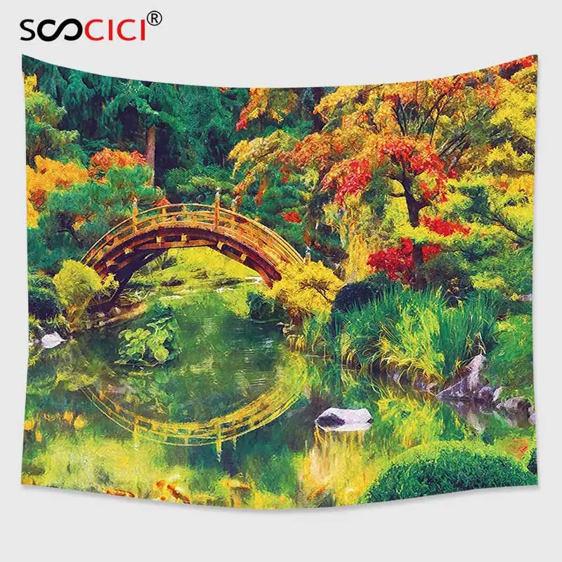 Настенный Гобелен Cutom сказочное изображение деревенского сада со старинным