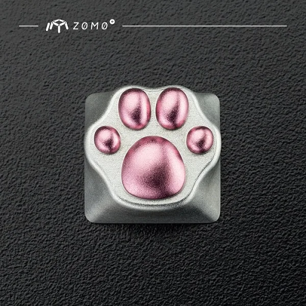 Alu Pink Silver x1 Zomo алюминиевый и силиконовый Kitty Paw Artisan Keycap cat pad CNC анодированный алюминиевый корпус совместим с переключателями Cherry MX - Цвет: Alu Pink Silver x1