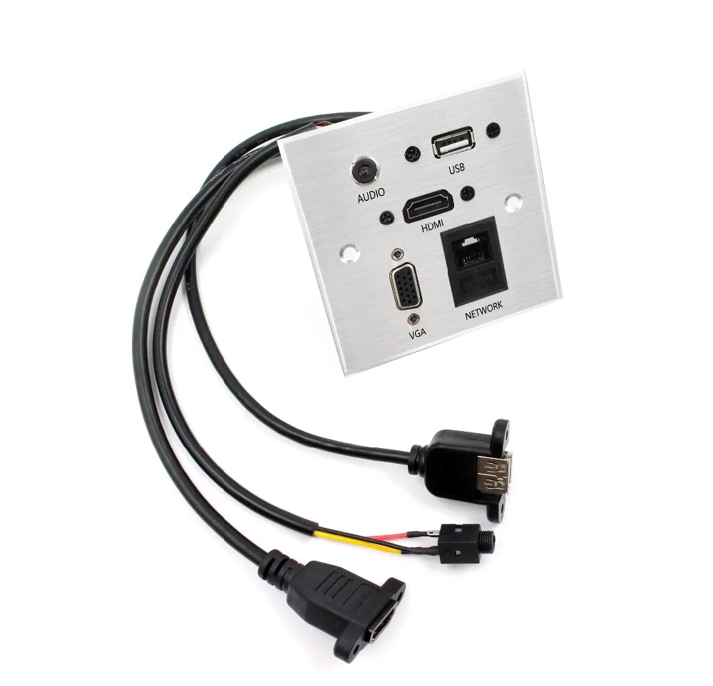 WIISTAR hdmi, vga USB зарядное устройство и сетевой блок питания для офисного рабочего стола серебристый