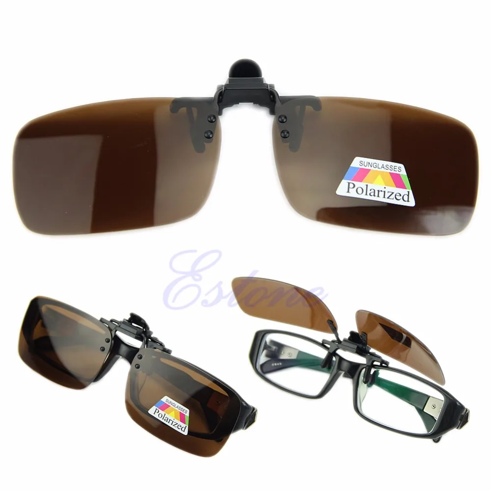 

1pc Polarized Driving Glasses Day Night Vision Clip-on Flip-up Lens Sunglasses