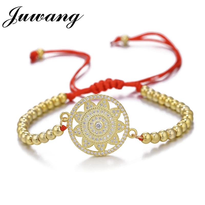 

JUWANG Round Sun Beads Bracelet Classic Arrow Knot Crystal Multilayer Adjustable Bracelet Set Women Fashion Party Jewelry Gift
