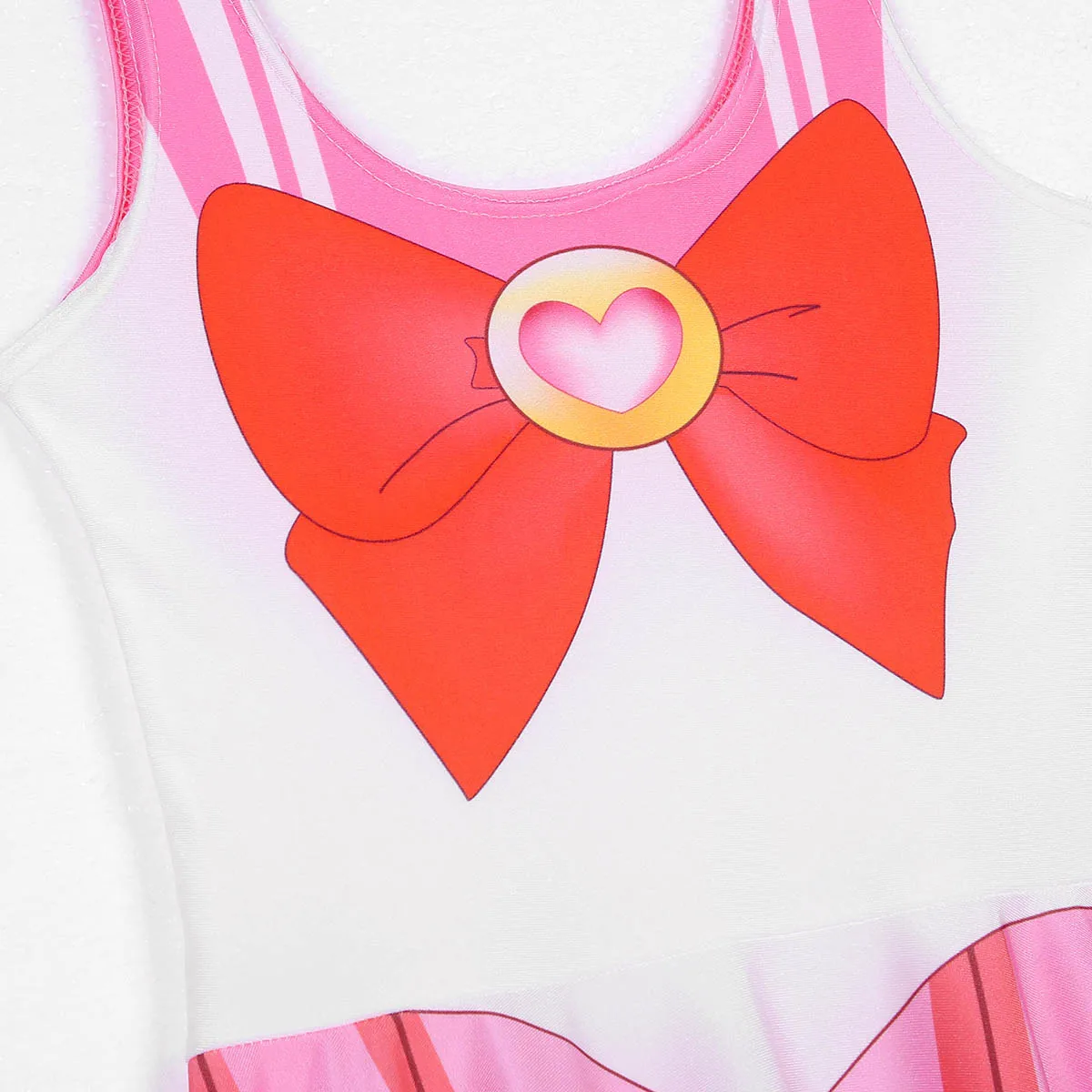 

Womens Girls Sailor Moon School Cosplay Women Costume Night Clubwear U-neck Printed A-line Pleated Stretchy Mini Fancy Dress