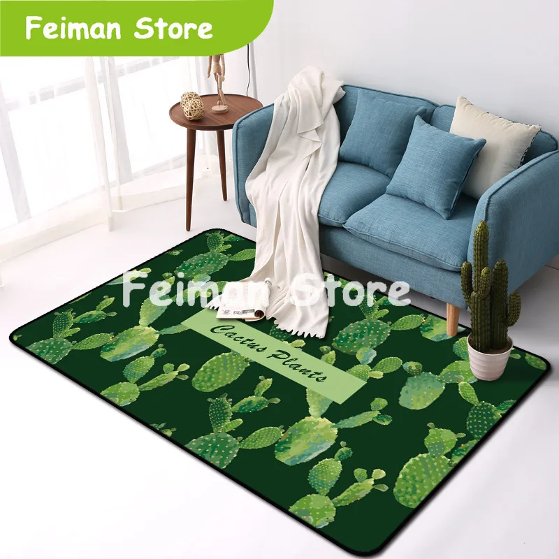 Ковер для дома в скандинавском стиле ковер с принтом кактуса гостиной спальни