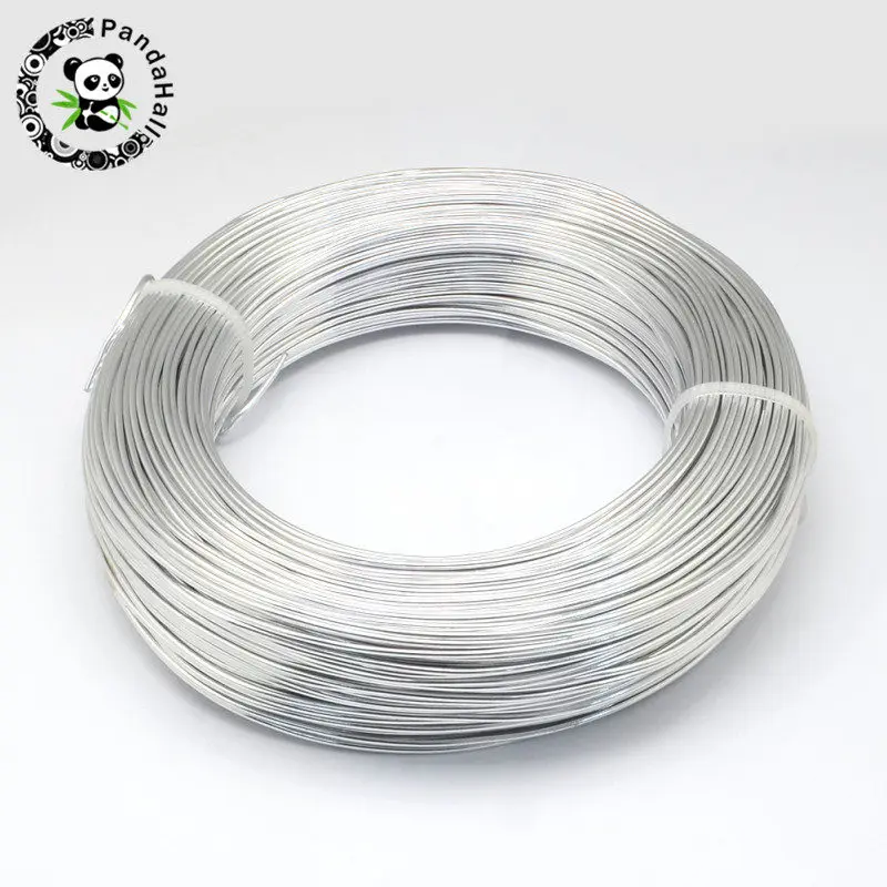 Silver Pandahall 25 м/рулон 3 мм цветная алюминиевая проволока для самостоятельного изготовления ювелирных изделий изделия из металла - Цвет: Silver