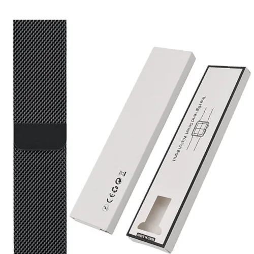 Black Старая клиентская коробка+ Миланская петля ремешок для Apple Watch band - Цвет ремешка: Black