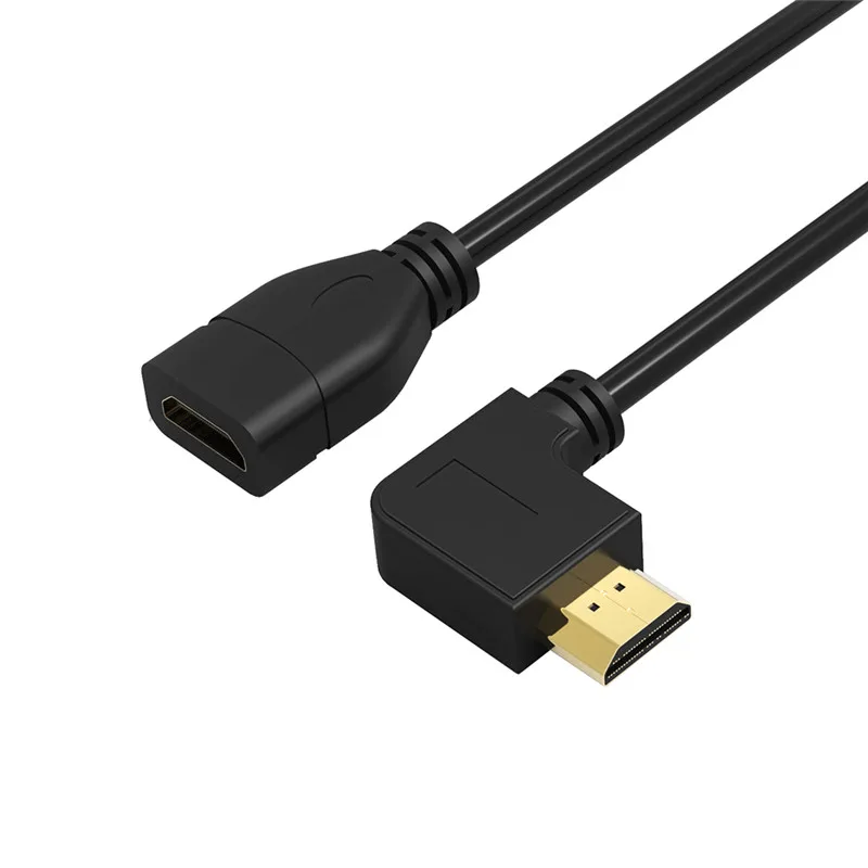 Robotsky 0,5 м Высокоскоростной HDMI удлинитель 90 градусов прямоугольный Мужской к женскому HDMI кабель для HDTV компьютерный проектор