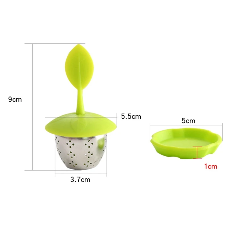 

Creative Cute Leaf Shape Tea Strainer Tea Bags Food Grade Silicone Loose-leaf Tea Infuser Filter Diffuser Fun Tea Accessories