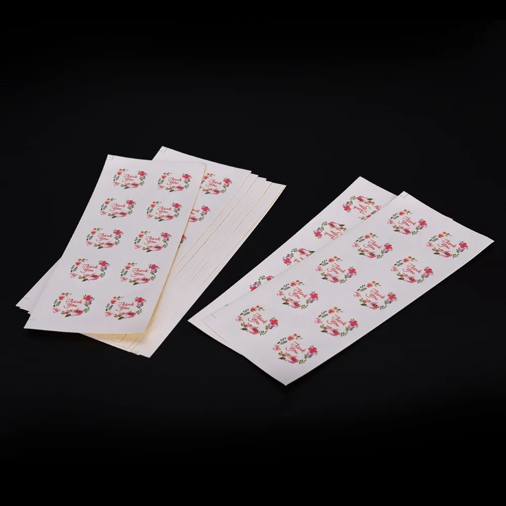 Новинка 100 шт наклейки в цветочек 3 5 см креативная бумажная наклейка Спасибо