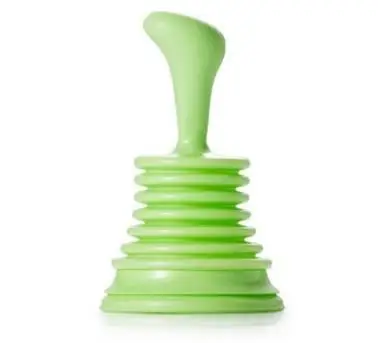 ORGANBOO 1PC Hand-held home toilet plunger sink dredge pipe suction cup powerful dredge toilet drain squeezed drain cleaner - Цвет: Светло-зеленый