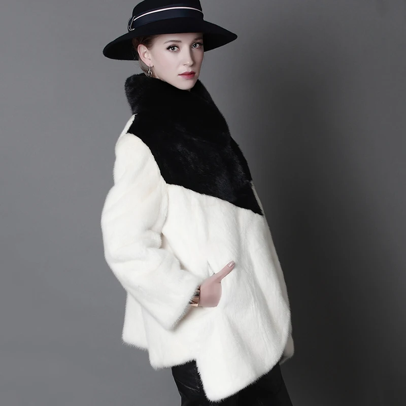 Высококачественная куртка LVCHI на заказ Женское пальто меховое натуральный мех