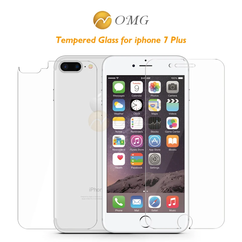 2 шт./лот передняя + задняя Премиум пленка из закаленного стекла для iPhone 7 Plus