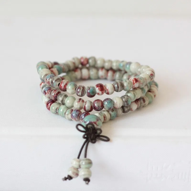 Женский браслет в этническом стиле с бусинами Будды 6 мм | Украшения и аксессуары