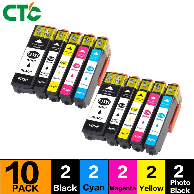 Совместимый картридж с чернилами 10PK 33XL для фотовспышки|ink cartridge|compatible ink cartridgeink