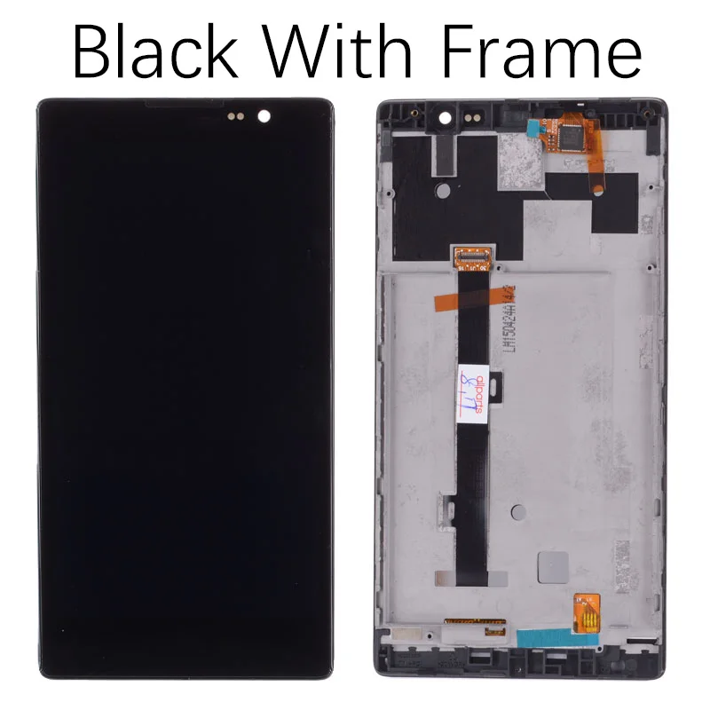 Black with Frame Дисплей для Lenovo P90 LCD в сборе с тачскрином на рамке черный - Цвет: Black with Frame