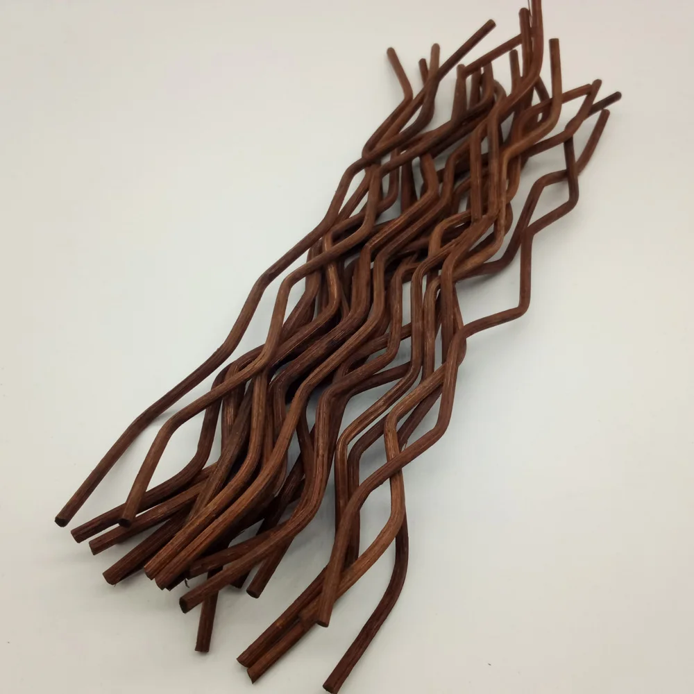 100 шт. Премиум коричневый волнистый ротанговый Рид ароматизатор Сменные палочки