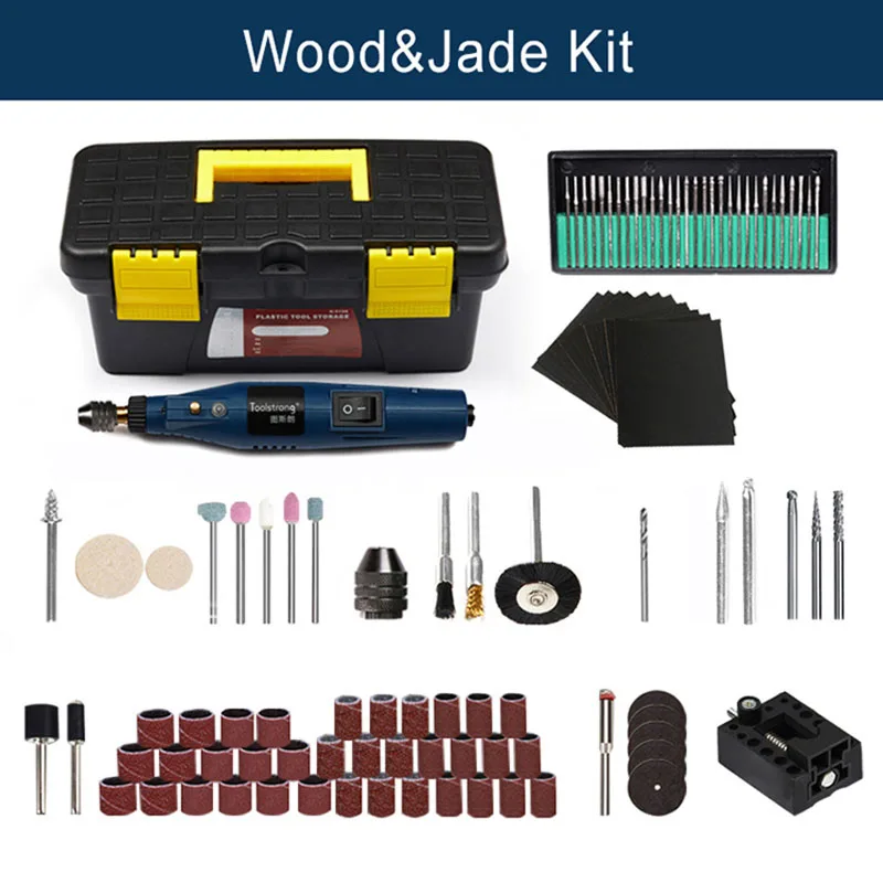 Toolstrong мини шлифовальный станок электрический гравер набор сверл гравировальный