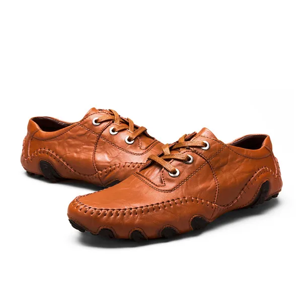 Brown URBANFIND/Дизайнерские мужские лоферы из натуральной кожи; размеры 38-44; элегантные стильные мужские брендовые модные оксфорды; Цвет черный, коричневый - Цвет: Brown