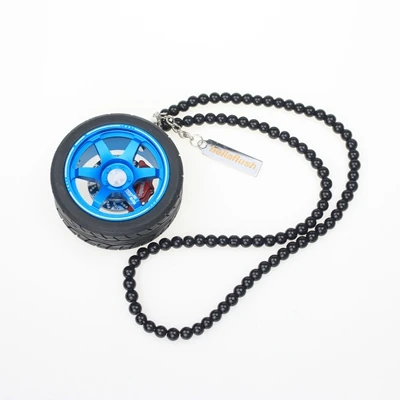 blue with bead Подвеска, брелок для ключей, гаджет для колес, брелок для ключей, металлический брелок для автомобильных лучей, VOLK TE37, кольцо для ключей автомобиля, подвеска для автомобиля - Название цвета: blue with bead