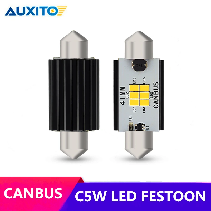 2 шт. C5W светодиодный CANBUS Festoon 31 мм 36 мм 41 мм Автомобильный купольный светильник 3020 SMD без ошибок Автомобильная внутренняя лампа для чтения номерного знака