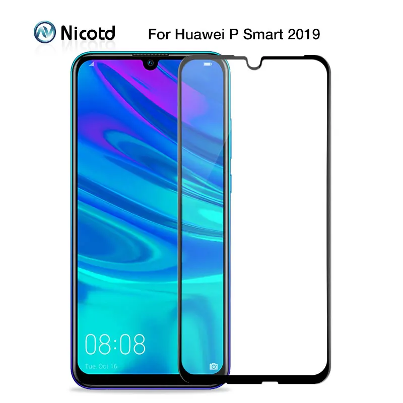 Для Huawei P Smart 2019 Nicotd 2.5D Premium полное покрытие закаленное стекло для Nova 4 3 3i 2i y6 67 pro