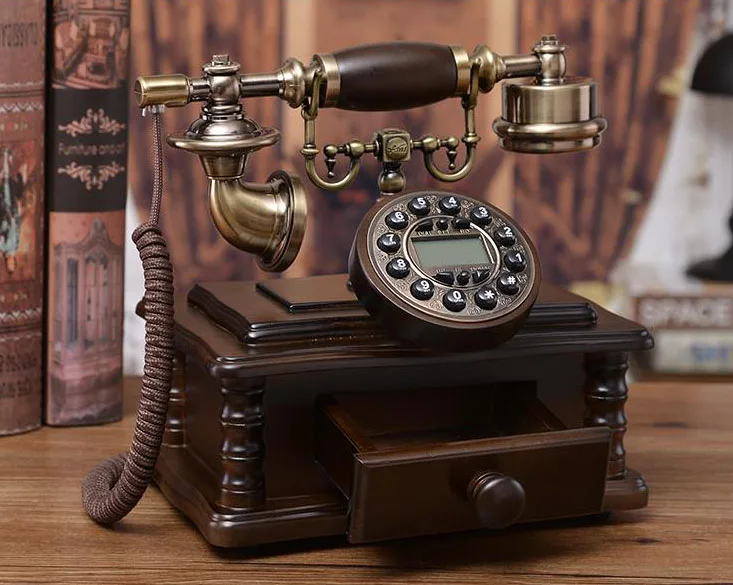 Squareness античный стационарный телефон из дерева vaste telefoon АОН винтажный стационарный телефон для дома офиса гостиной