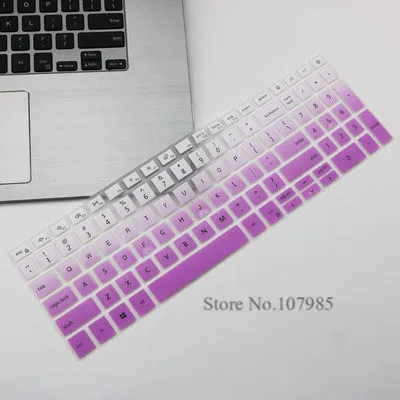 GradualPurple 15 15,6 дюймов кремниевый ноутбук Защитная пленка для ноутбука Dell Inspiron 15 5584 5586 клавиатура обложка записной книжки i5584-7063SLV 7590 7591 - Цвет: GradualPurple
