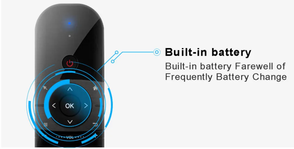 W1 Air mouse мини пульт дистанционного управления перезаряжаемая беспроводная клавиатура 2,4 ГГц умный дом для Windows Android tv Box PC Английский Русский