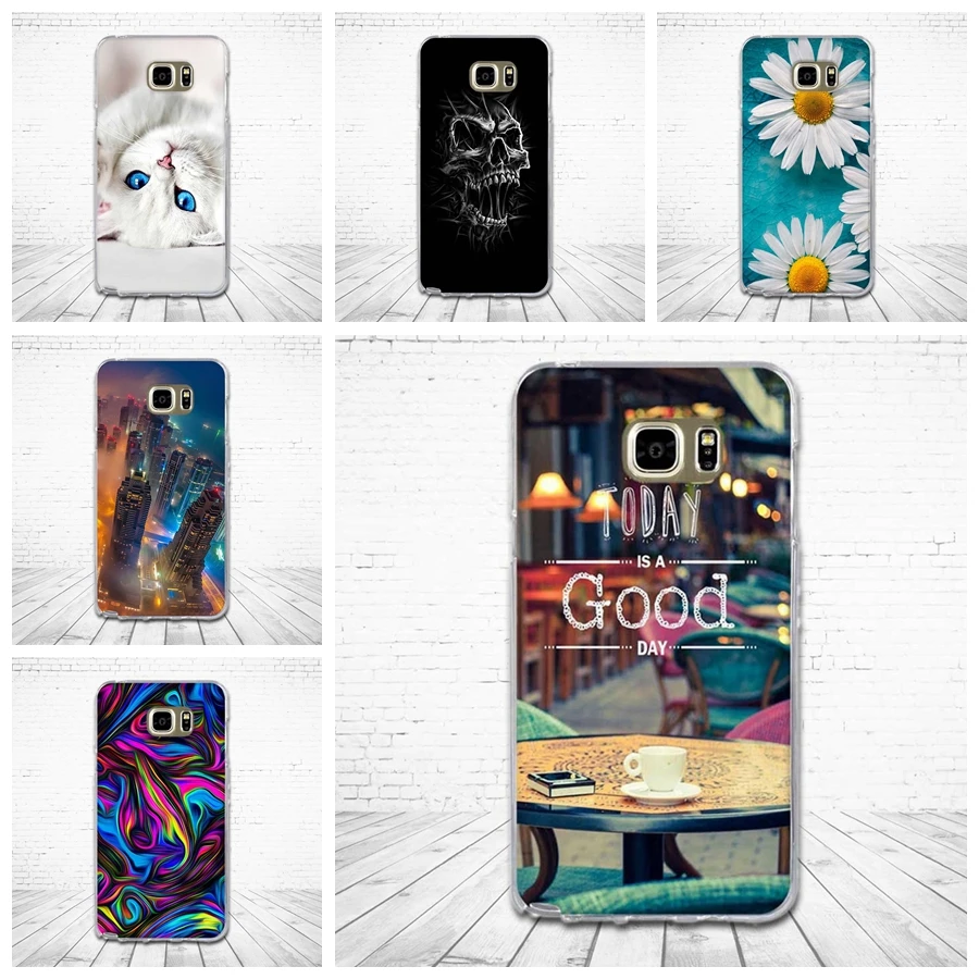 Роскошный чехол для Samsung Galaxy Note 5 Мягкая силиконовая задняя крышка с 3D принтом Note5