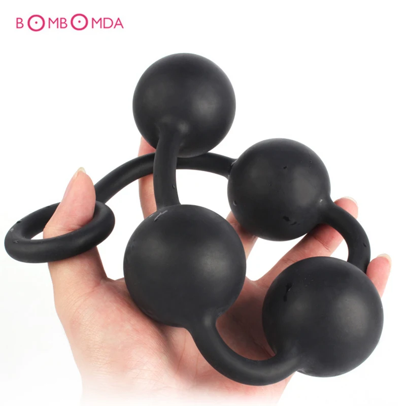 Анальная пробка с бусинами размера S M L вибрирующие анальные пробки для